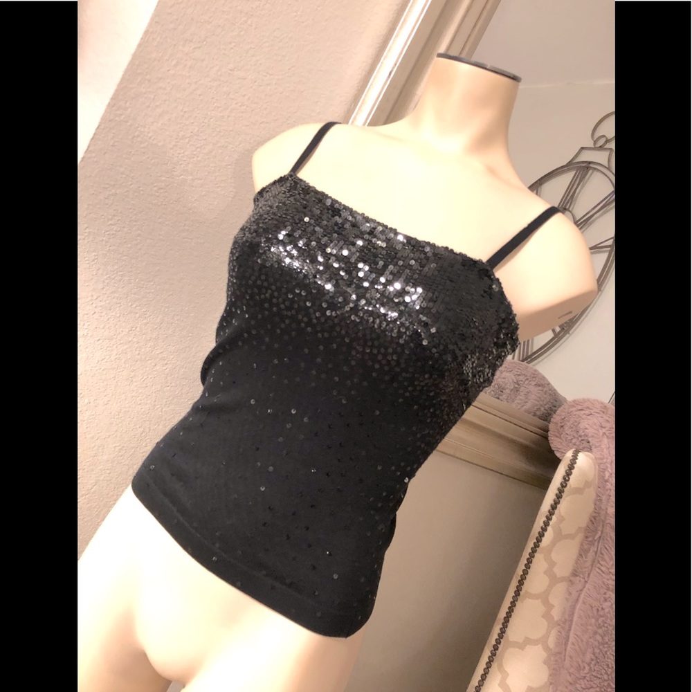 Bcbg Maxazaria sequin knit camisole tank top